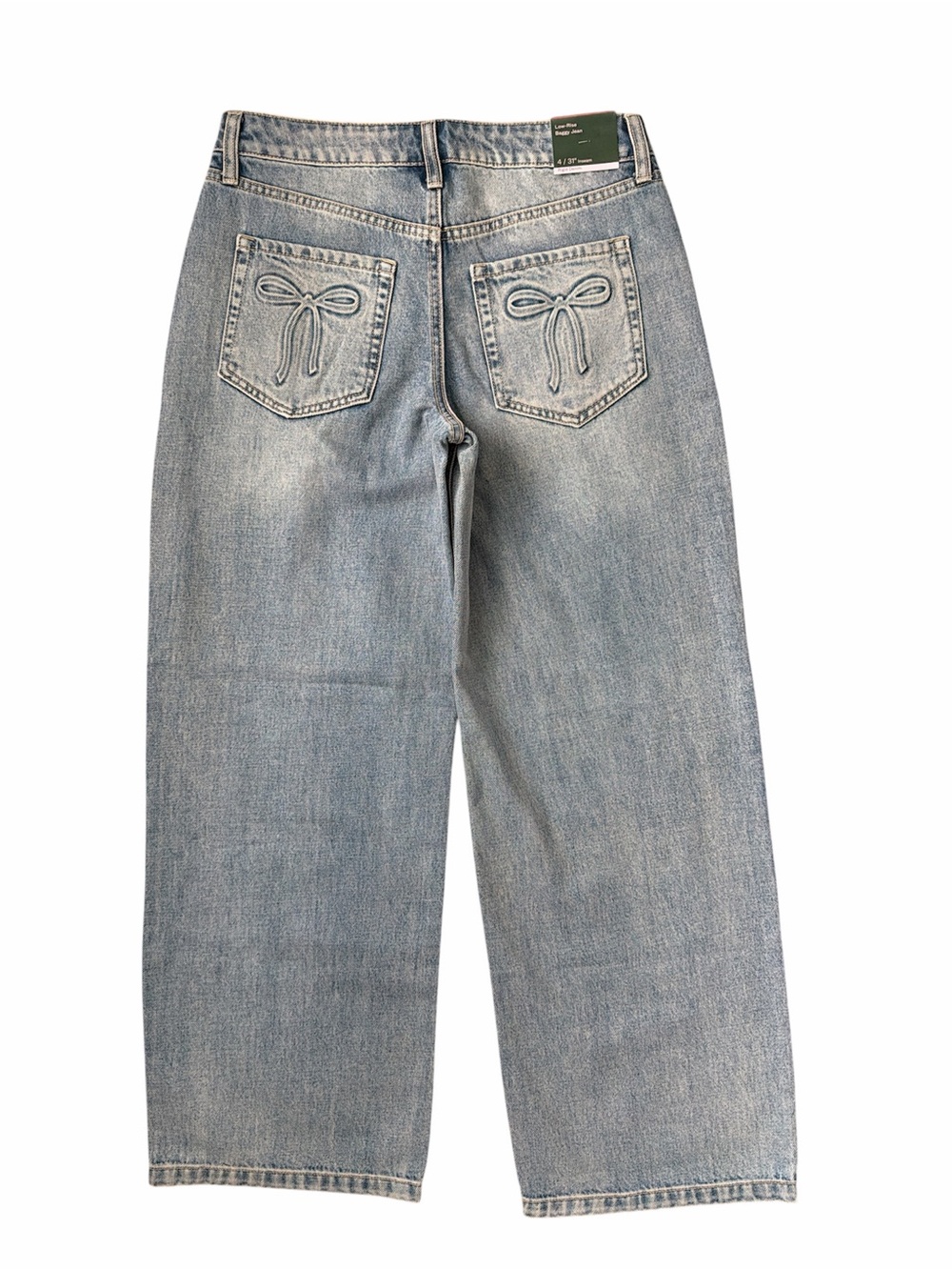Wild Fable Baggy Bow Pocket Jeans Size 4 NWT